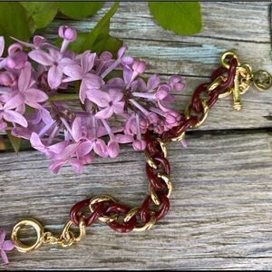 💍Rustic Cuff Clasp Bracelet - brown and gold braid pattern. NWOT.